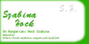 szabina hock business card